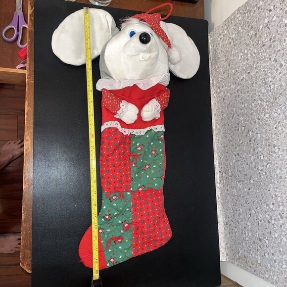 Mithy 3D Plush Mouse Christmas Stocking Santa Hat Rare Vintage Stuffed Animal - Picture 9 of 10